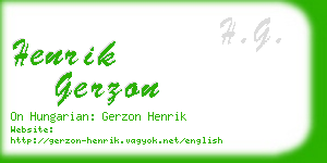 henrik gerzon business card